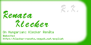 renata klecker business card